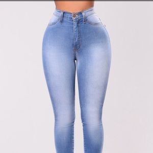 FN Classic High Waisted Jeans- Light Blue